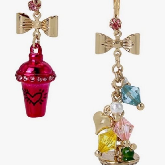 Betsey Johnson Jewelry - Betsey Johnson Mix Match Martini & Shaker Drop Earrings - NWT